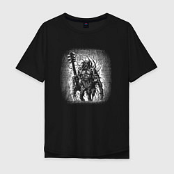 Мужская футболка оверсайз Heavy metal monster
