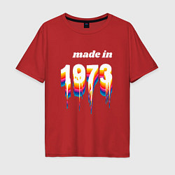 Мужская футболка оверсайз Made in 1973 liquid art