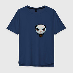 Футболка оверсайз мужская Хмурый панда, цвет: тёмно-синий