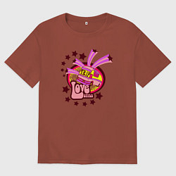 Мужская футболка оверсайз Автобус хиппи