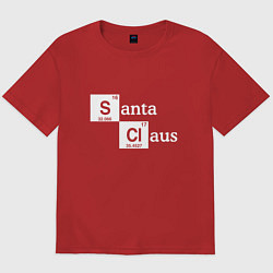 Футболка оверсайз мужская Santa Claus chemistry, цвет: красный