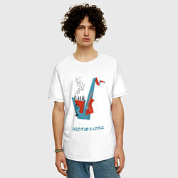 Футболка оверсайз мужская Jazz it up, цвет: белый — фото 2