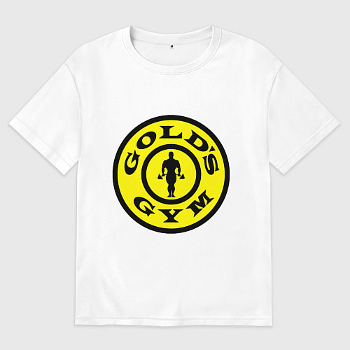 Мужская футболка оверсайз Golds GYM / Белый – фото 1