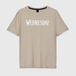 Мужская футболка оверсайз Wednesday Logo