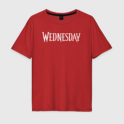 Футболка оверсайз мужская Wednesday Logo, цвет: красный