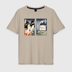 Мужская футболка оверсайз Мем в японском стиле