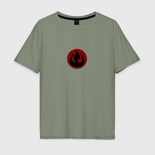 Мужская футболка оверсайз Герб народа огня / Авокадо – фото 1