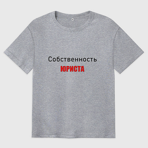 Мужская футболка оверсайз Собственность юриста / Меланж – фото 1