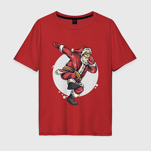 Мужская футболка оверсайз Dance Santa / Красный – фото 1