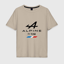 Мужская футболка оверсайз Альпин - формула 1