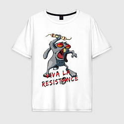 Футболка оверсайз мужская La resistance, цвет: белый