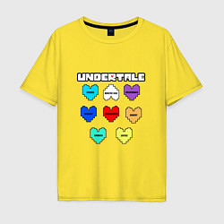 Мужская футболка оверсайз Undertale - души 8 людей