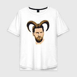 Мужская футболка оверсайз Messi goat