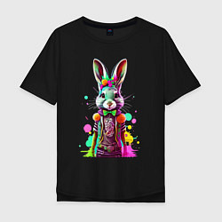 Мужская футболка оверсайз Яркий кролик