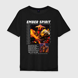 Мужская футболка оверсайз Ember Spirit Dota2