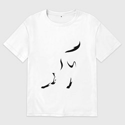 Футболка оверсайз мужская Хитрая лисица, цвет: белый