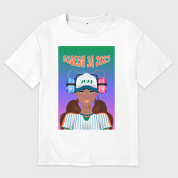 Футболка оверсайз мужская Фанат 2023 года, цвет: белый