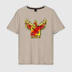 Мужская футболка оверсайз Дота 2 - огненный феникс