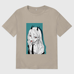 Мужская футболка оверсайз Пауэр Человек-Бензопила