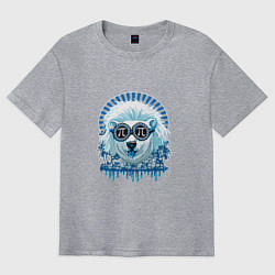 Футболка оверсайз мужская Blue bear, цвет: меланж