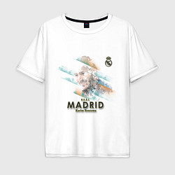 Футболка оверсайз мужская Real Madrid-Karim Benzema 2, цвет: белый