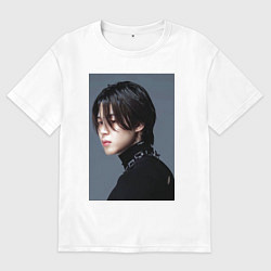 Футболка оверсайз мужская Dark side Jimin, цвет: белый