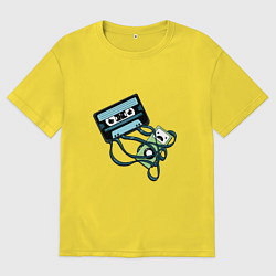 Футболка оверсайз мужская Audiotape, цвет: желтый