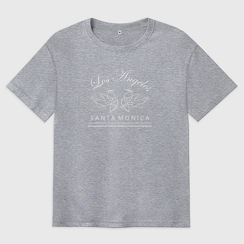 Мужская футболка оверсайз Город ангелов / Меланж – фото 1