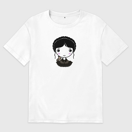 Мужская футболка оверсайз Full of woe Adams / Белый – фото 1