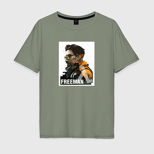 Мужская футболка оверсайз Freeman hl2 / Авокадо – фото 1