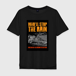Футболка оверсайз мужская CCR - Wholl Stop The Rain, цвет: черный