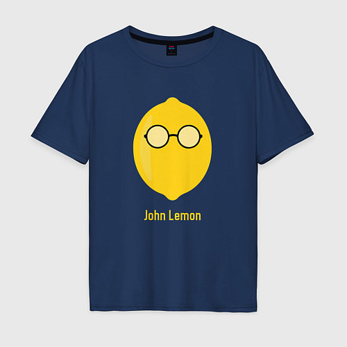 Мужская футболка оверсайз John Lemon / Тёмно-синий – фото 1