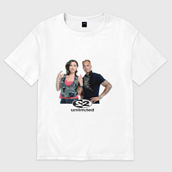 Футболка оверсайз мужская 2 Unlimited, цвет: белый