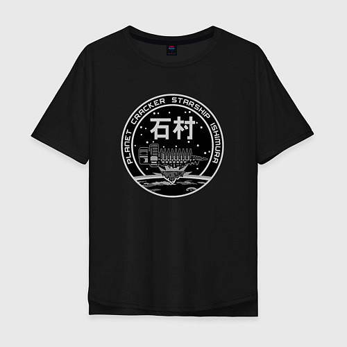 Мужская футболка оверсайз Мертвый космос Ишимура / Черный – фото 1