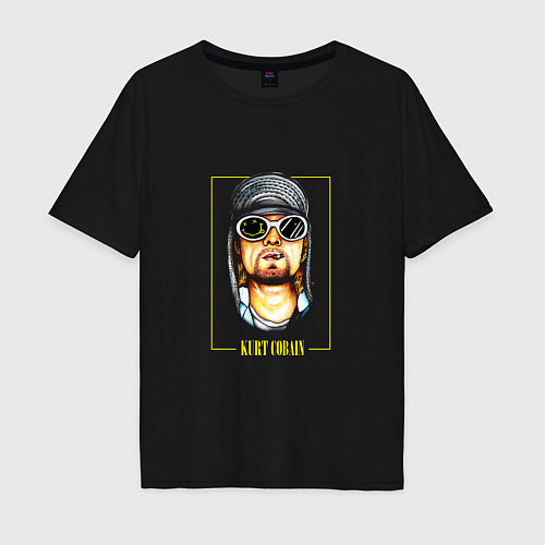 Мужская футболка оверсайз Kurt Cobain musician / Черный – фото 1