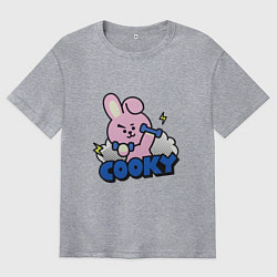 Футболка оверсайз мужская Cooky BT21 Jungkook, цвет: меланж