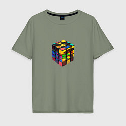 Мужская футболка оверсайз Кубик-рубик