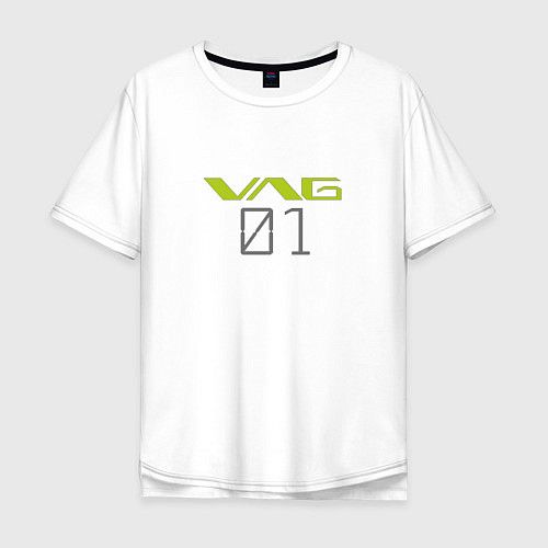 Мужская футболка оверсайз VAG Evangelion style / Белый – фото 1