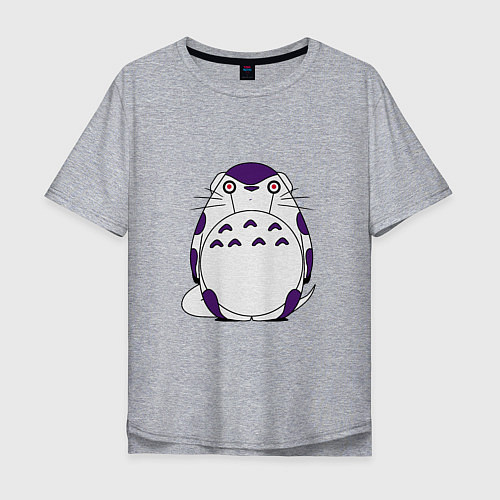 Мужская футболка оверсайз Totoro Frieza / Меланж – фото 1