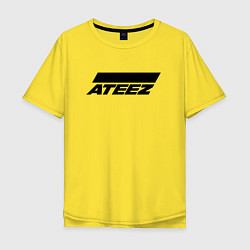 Футболка оверсайз мужская Ateez big logo, цвет: желтый