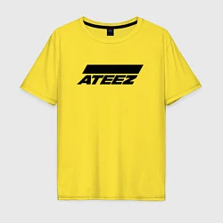 Футболка оверсайз мужская Ateez big logo, цвет: желтый