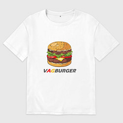 Футболка оверсайз мужская VAGBURGER, цвет: белый