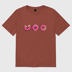 Футболка оверсайз мужская VAG donut, цвет: кирпичный