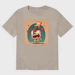 Футболка оверсайз мужская Взрыв эмоций, цвет: миндальный