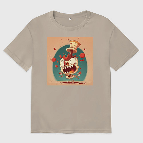 Мужская футболка оверсайз Взрыв эмоций / Миндальный – фото 1