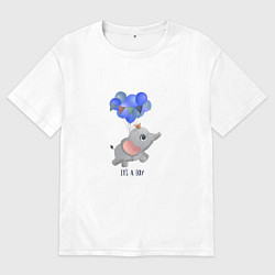 Футболка оверсайз мужская Its a boy, цвет: белый