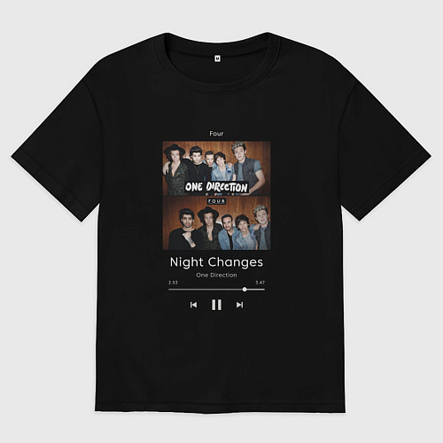 Мужская футболка оверсайз One direction Night Changes / Черный – фото 1