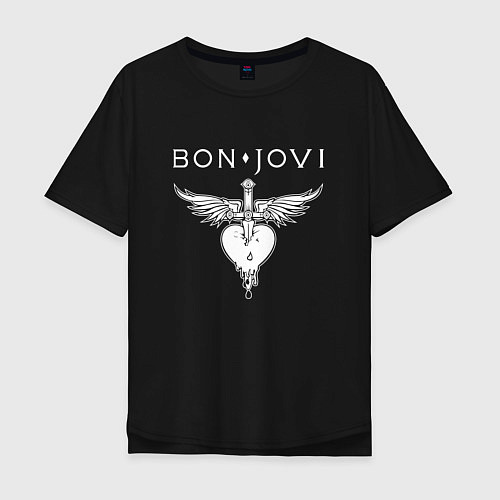Мужская футболка оверсайз Bon Jovi Its My Life / Черный – фото 1