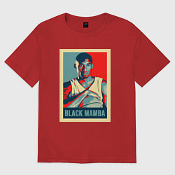 Футболка оверсайз мужская Black mamba poster, цвет: красный