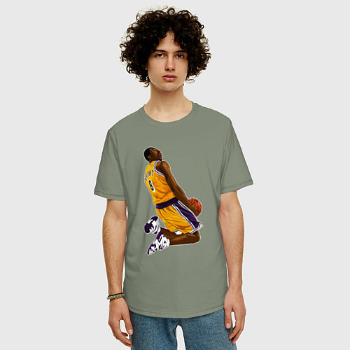 Мужская футболка оверсайз Kobe dunk / Авокадо – фото 3
